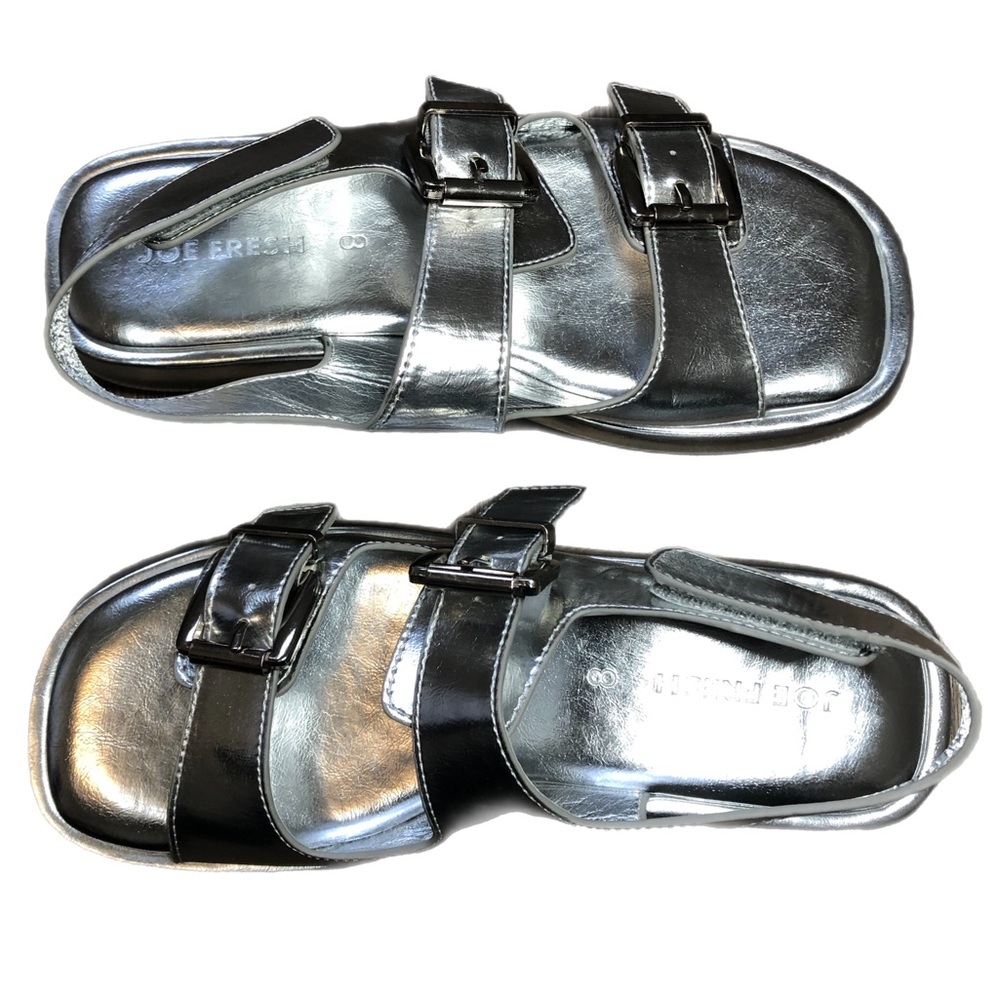 Joe Fresh Metallic Silver Platform Sandals